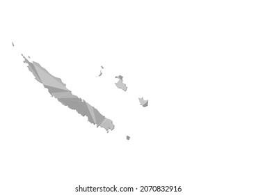 Abstract Polygon Vector Map of New Caledonia, New Caledonia concept illustration.