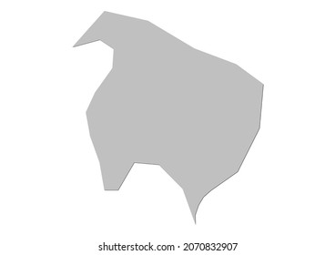 Abstract Polygon Vector Map of Norfolk Island, Norfolk Island concept illustration.