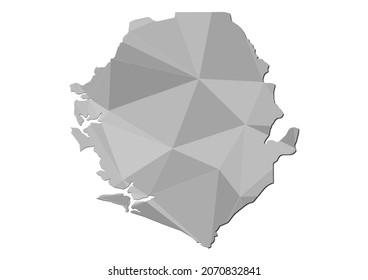 Abstract Polygon Vector Map of Sierra Leone, Sierra Leone concept illustration.