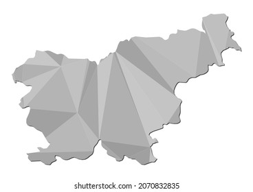 Resumen Mapa de vectores de polígonos de Eslovenia, ilustración conceptual de Eslovenia.