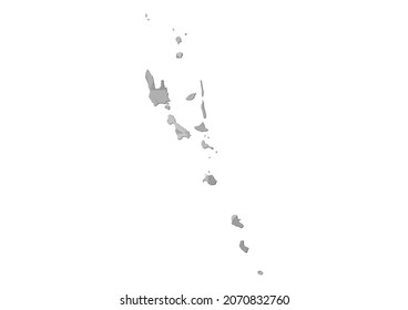 Abstract Polygon Vector Map of Vanuatu, Vanuatu concept illustration.