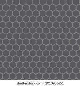 Abstract polygon Vector Pattern Background  of the hexagonal netting
 geometric grey  with  gray lines, rhombuses seamless design 