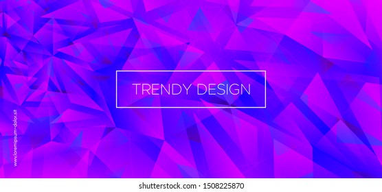 Abstract Polygon Wallpaper. Digital Triangular Pattern. Graphic Geometry. Purple Technology Vector Illustration. Modern Polygon Background. Triangles Layout. 3d Business Design. Geometric Texture.