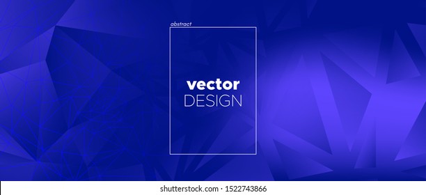 Abstract Polygon Wallpaper. Neon Geometric Shapes. Graphic Minimal Concept. Dynamic Landing Page. Blue Polygon Background. Vibrant Creative Geometry. Minimal Poster. 3d Abstract Polygonal Pattern.