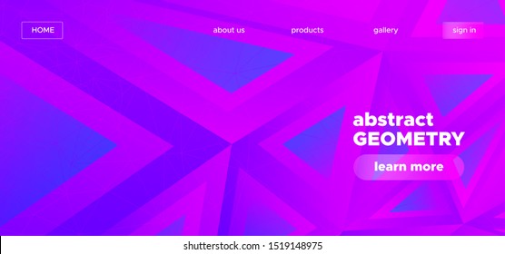 Abstract Polygon Wallpaper. Trendy Triangles Layout. Geometric Texture. Neon Futuristic Website Template. Creative Polygon Background. Triangles Poster. 3d Business Design. Graphic Geometry.