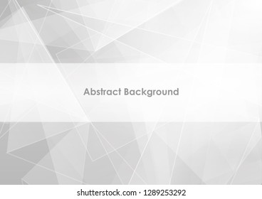 Abstract polygon white and gray color modern background design. Illustration vector design