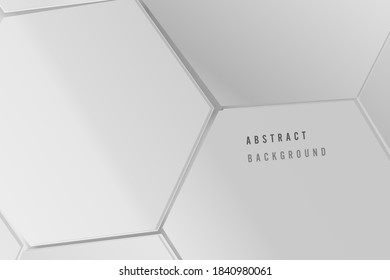 Abstract polygon white mode technology background. Shape and shadow in white layout.  design esp10.