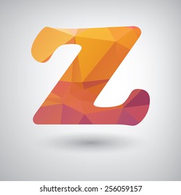 Abstract polygonal alphabet,colorful Z  letters,eps 10