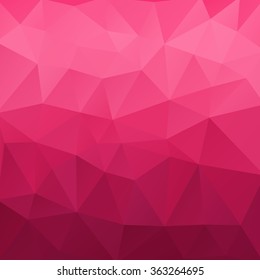 Abstract polygonal backdrop for website. Modern background for banner, poster element, vinyl sticker. Corporate style, brand book element. Polygonal mosaic - sakura, pink gradient. Vector illustration