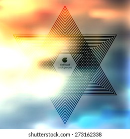 Abstract Polygonal backgroun . Crystal and triangles, low poly illustration