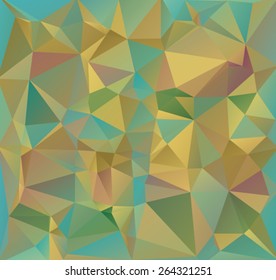 Abstract polygonal background with beige and blue triangles.