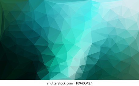 Abstract polygonal background - Black / Green