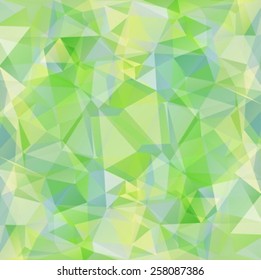 Abstract polygonal background with blue and green triangles. EPS-10
