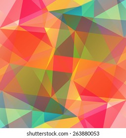 Abstract polygonal background with blue and pink triangles. EPS-10