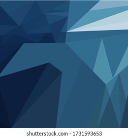 Abstract polygonal background in blue tinted.