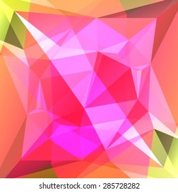Abstract polygonal background with bright pink triangles.