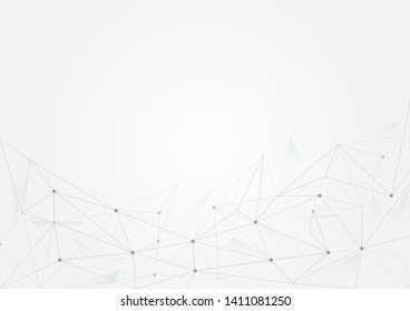Abstract polygonal background with connected dots and lines.concept of digital technology,Internet connection.Vector illustration eps 10.