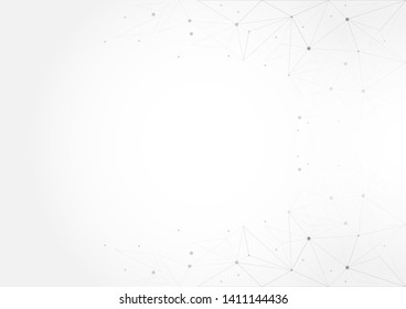Abstract polygonal background with connected dots and lines.concept of digital technology,Internet connection.Vector illustration eps 10.