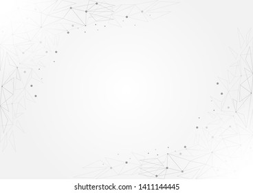Abstract polygonal background with connected dots and lines.concept of digital technology,Internet connection.Vector illustration eps 10.