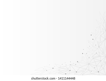 Abstract polygonal background with connected dots and lines.concept of digital technology,Internet connection.Vector illustration eps 10.