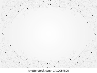 Abstract polygonal background with connected dots and lines.concept of digital technology,Internet connection.Vector illustration eps 10.