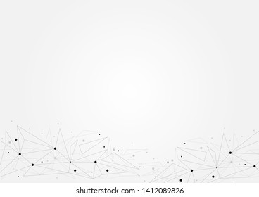 Abstract polygonal background with connected dots and lines.concept of digital technology,Internet connection.Vector illustration eps 10.