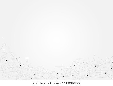 Abstract polygonal background with connected dots and lines.concept of digital technology,Internet connection.Vector illustration eps 10.