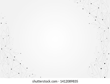Abstract polygonal background with connected dots and lines.concept of digital technology,Internet connection.Vector illustration eps 10.