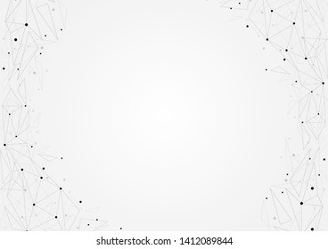 Abstract polygonal background with connected dots and lines.concept of digital technology,Internet connection.Vector illustration eps 10.