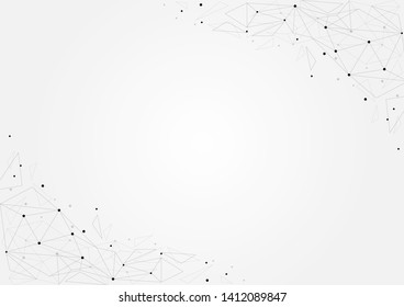 Abstract polygonal background with connected dots and lines.concept of digital technology,Internet connection.Vector illustration eps 10.