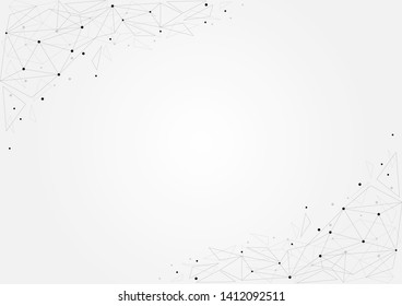 Abstract polygonal background with connected dots and lines.concept of digital technology,Internet connection.Vector illustration eps 10.