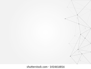 Abstract polygonal background with connected dots and lines.concept of digital technology,Internet connection.Vector illustration eps 10.
