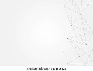 Abstract polygonal background with connected dots and lines.concept of digital technology,Internet connection.Vector illustration eps 10.