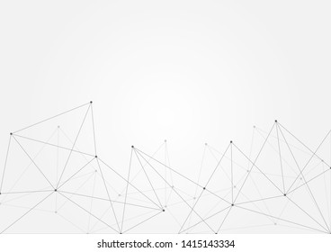 Abstract polygonal background with connected dots and lines.concept of digital technology,Internet connection.Vector illustration eps 10.