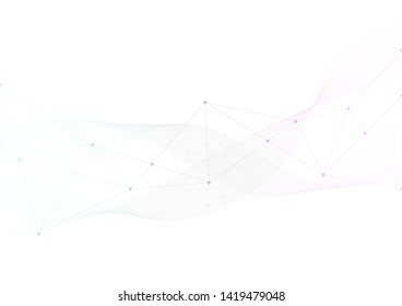 Abstract polygonal background with connected dots and lines.concept of digital technology,Internet connection.Vector illustration eps 10.