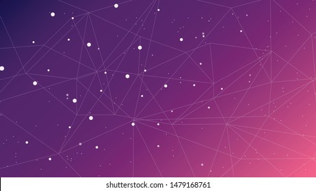 	
Abstract polygonal background with connected dots and lines. Vector illustration eps 8. Concept of digital Internet connection technology, abstract sense of science and technology. 