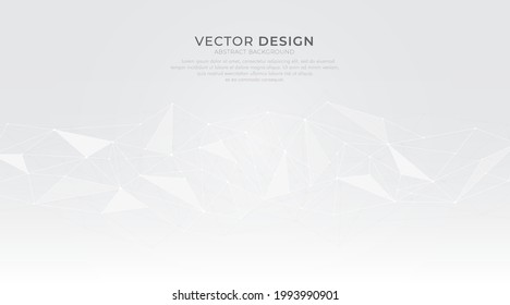 Abstrakter polygonaler Hintergrund mit Verbindungspunkten und Linien. Einfache Technologie-Grafik. Design-Konzept der weißen grauen Linien. Modernes futuristisches Vektorbanner. Vektorgrafik