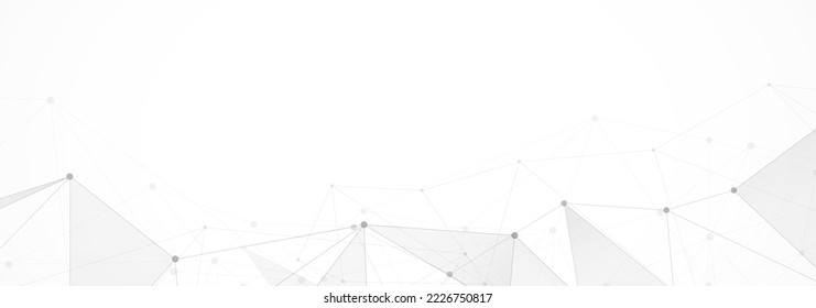 Abstract polygonal background and connecting dots and lines