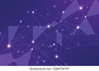 Abstract Polygonal Background with connecting dots and lines