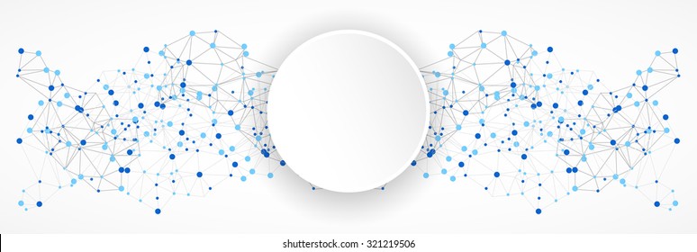 Abstract polygonal background with connecting dots and lines. Connection structure. Polygonal vector illustration.