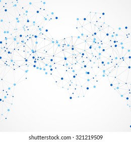 Abstract polygonal background with connecting dots and lines. Connection structure. Polygonal vector illustration.