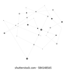 Abstract polygonal background with connecting dots and lines. Geometric wireframe pattern Light vector backdrop
