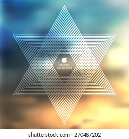 Abstract Polygonal background . Crystal and triangles, low poly illustration