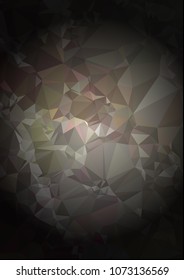 Abstract polygonal background with dark faded corners. Copy space. Vector clip art.