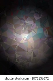 Abstract polygonal background with dark faded corners. Copy space. Vector clip art.