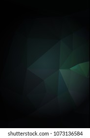 Abstract polygonal background with dark faded corners. Copy space. Vector clip art.