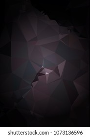 Abstract polygonal background with dark faded corners. Copy space. Vector clip art.