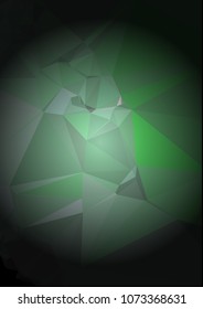 Abstract polygonal background with dark faded corners. Copy space. Vector clip art.