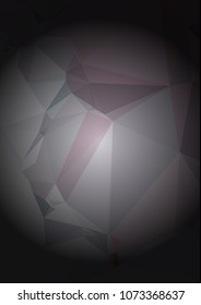 Abstract polygonal background with dark faded corners. Copy space. Vector clip art.