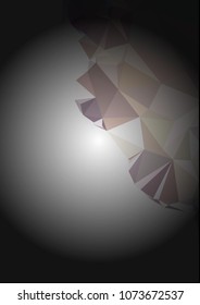 Abstract polygonal background with dark faded corners. Copy space. Vector clip art.